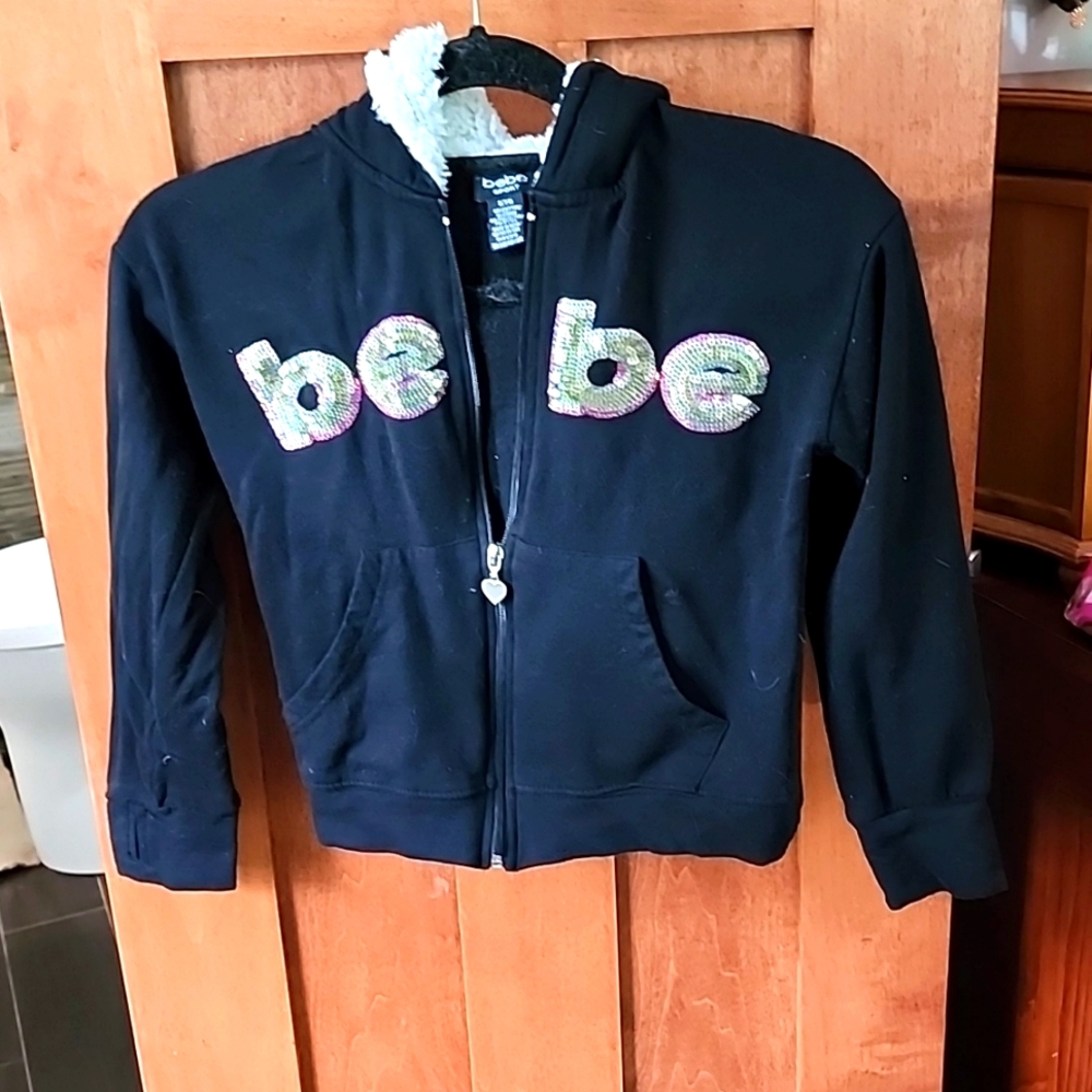 Girls bebe sport Sweatshirt with hood.